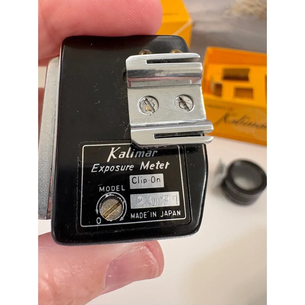 Vintage Kalimar Clip-On Exposure Meter Model 2031 Made in Japan with Box & Case